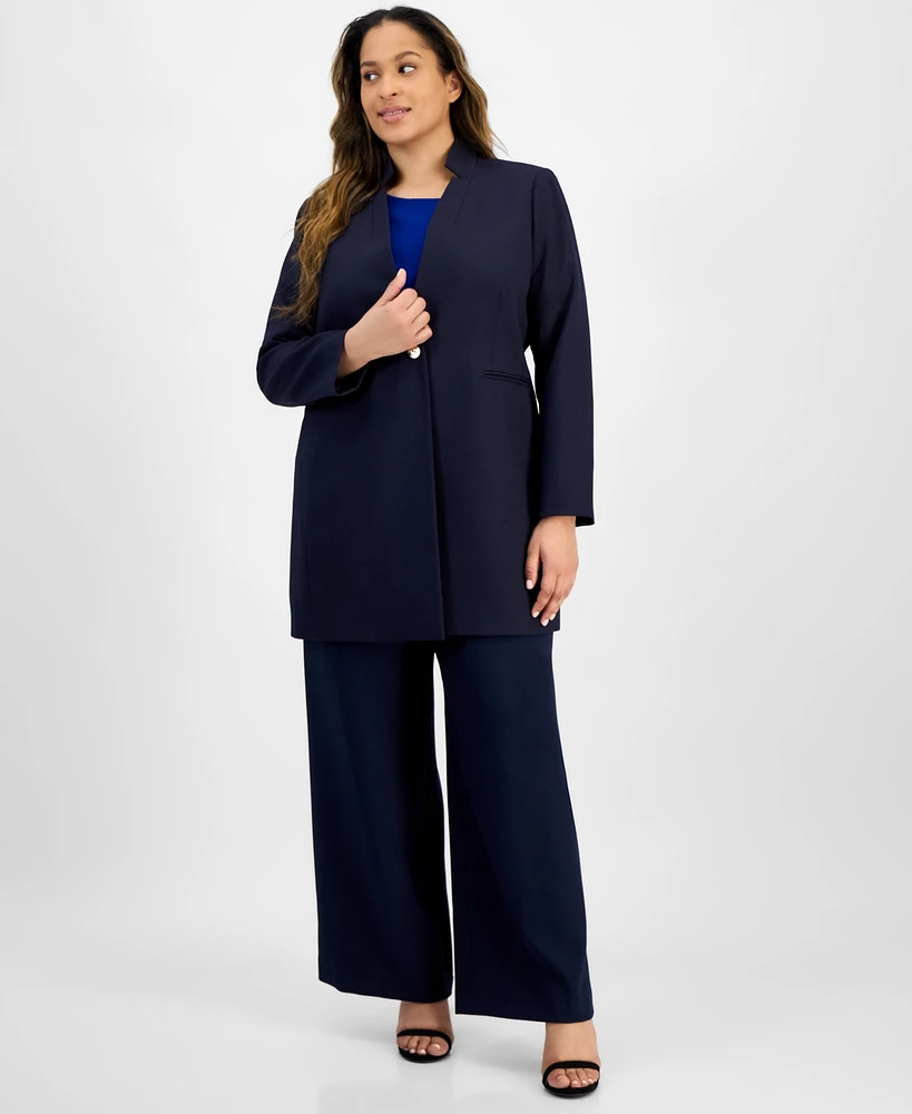Tahari Asl Plus Twill Topper Jacket
