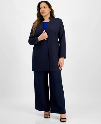 Tahari Asl Plus Twill Topper Jacket