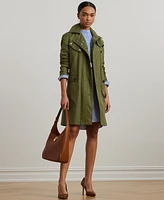 Lauren Ralph Women's Belted Cotton Twill Trench Coat