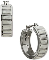 Dkny Colored Stone Baguette Small Huggie Hoop Earrings, 0.63"