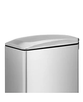 12 Gal/ 45 Liter Slim Stainless Steel Step-on kitchen Trash Can