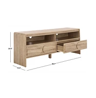 Arsenio 2 Drawer Shelf Media Stand