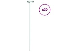 Garden Plant Stakes 20 pcs Dark Green 15.7" Steel