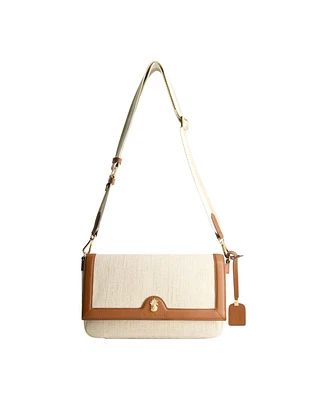 Tommy Bahama Lurex Linen Long Flap Crossbody