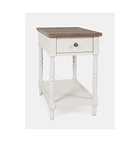 Grafton Farms Country Farmhouse Usb Charging Chair Side Table