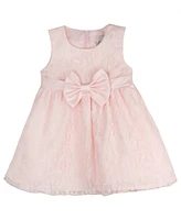 Rare Editions Baby Girls Burnout Butterfly Lace Dress