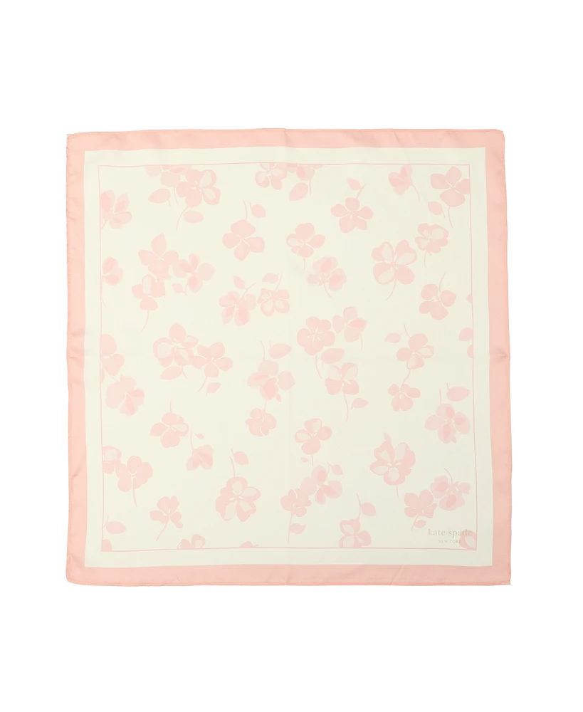 Kate Spade New York Women's Spring Pansies Silk Bandana Scarf
