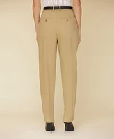 Avec Les Filles Women's High-Waisted Belted Tapered Pants