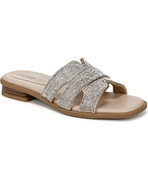 LifeStride Women's Royalty Bling Square Toe Slide Sandals