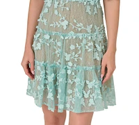 Adrianna Papell Women's V-Neck Lace Embroidery Dress