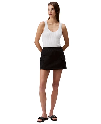 Calvin Klein Jeans Women's Logo French Terry Cargo Skirt