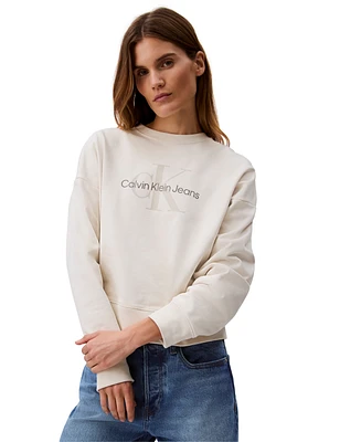 Calvin Klein Jeans Women's Monogram Logo Relaxed Sweatshirt