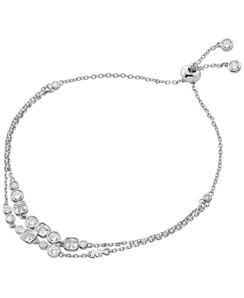 Michael Kors Brilliance Double-Row Cubic Zirconia Slider Bracelet