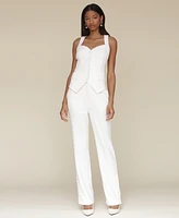 Avec Les Filles Women's Sweetheart-Neck Hourglass Vest
