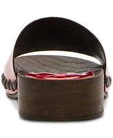 Steve Madden Women's Cento Wooden Flatform Slide Sandals
