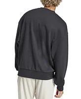 adidas Men's Essentials Three Bar Loose-Fit French Terry Sweatshirt