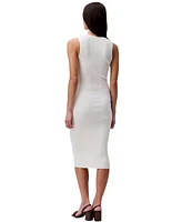 Calvin Klein Jeans Women's Rib-Knit Sleeveless Midi Dress