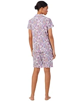 Lauren Ralph Women's Short-Sleeve Bermuda Pajama Set