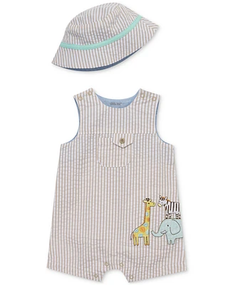 Little Me Baby Boy 2-Pc. Safari Sunsuit & Bucket Hat Set