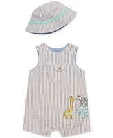 Little Me Baby Boy 2-Pc. Safari Sunsuit & Bucket Hat Set