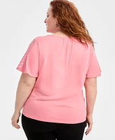 Style & Co Plus V-Neck Top