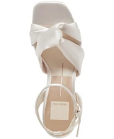 Dolce Vita Women's Brenna Satin Twist Two-Piece Block-Heel Sandals