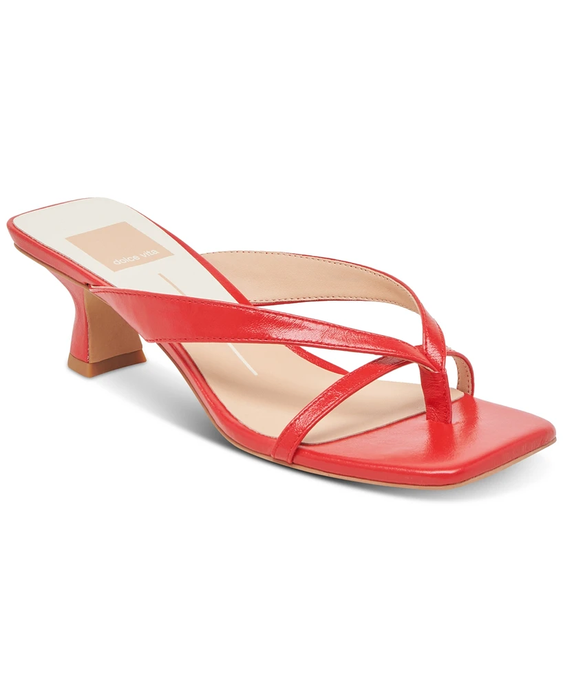 Dolce Vita Women's Brevel Thong Low Block Heel Dress Sandals