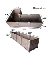 Plastic Planter Grow Box with Elevated Design for Fresh Vegetables