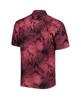 Tommy Bahama Men's Maroon Mississippi State Bulldogs Coast Luminescent Fronds IslandZone Button-Up Camp Shirt