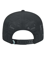 New Era Men's Black Athletics Laser Cut 9FIFTY Snapback Hat