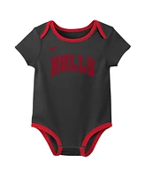 Nike Baby Boys and Girls Chicago Bulls Three-Pack Bodysuit Set