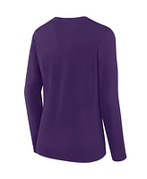 Fanatics Women's Purple Baltimore Ravens Long Sleeve Scoop Neck T-Shirt