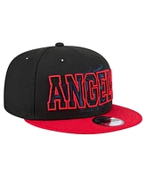 New Era Men's Black Los Angeles Angels Splatter 9FIFTY Snapback Hat