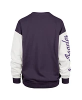 '47 Brand Women's Purple Los Angeles Lakers Plus Oversized Rise Andie Pullover Sweatshirt