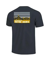 Image One Men's Navy Notre Dame Fighting Irish Striped Campus Skyline T-Shirt