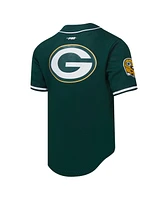 Pro Standard Men's Jordan Love Green Bay Packers Player Name Number Mesh Button-Up Baseball Jersey