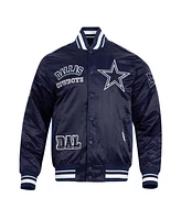 Pro Standard Men's Navy Dallas Cowboys Sublimated Satin Full-Snap Jacket