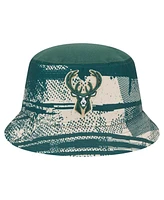 New Era Men's Hunter Green/Cream Milwaukee Bucks Tip-Off Bucket Hat