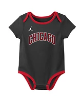 Jordan Baby Boys and Girls Chicago Bulls Statement Edition Three-Pack Bodysuit Set