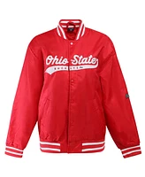 Hype And Vice Women's Scarlet Ohio State Buckeyes A-Game Varsity Full-Snap Jacket