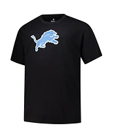 Fanatics Men's Black Amon-Ra St. Brown Detroit Lions Big Tall Player Name Number T-Shirt