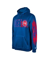 New Era Men's Detroit Pistons Red Tip-Off Collection Pullover Hoodie