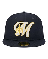 New Era Men's Navy Seattle Mariners Duo Logo 2.0 59FIFTY Fitted Hat