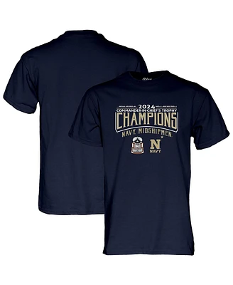 Blue 84 Men's and Women's Navy Midshipmen 2024 Commander-In-Chief's Trophy Champions Score T-Shirt