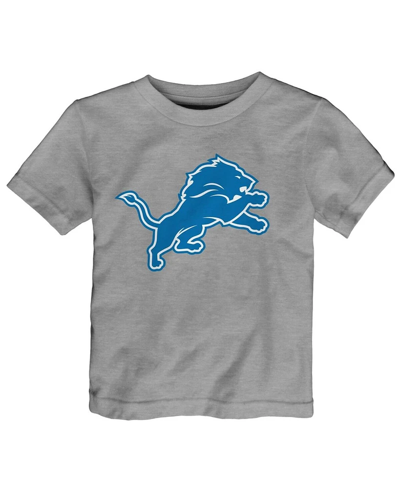 Outerstuff Toddler Gray Detroit Lions Primary Logo T-Shirt