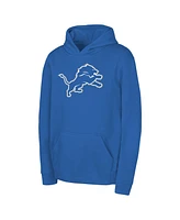 Outerstuff Big Boys and Girls Blue Detroit Lions Team Logo Pullover Hoodie