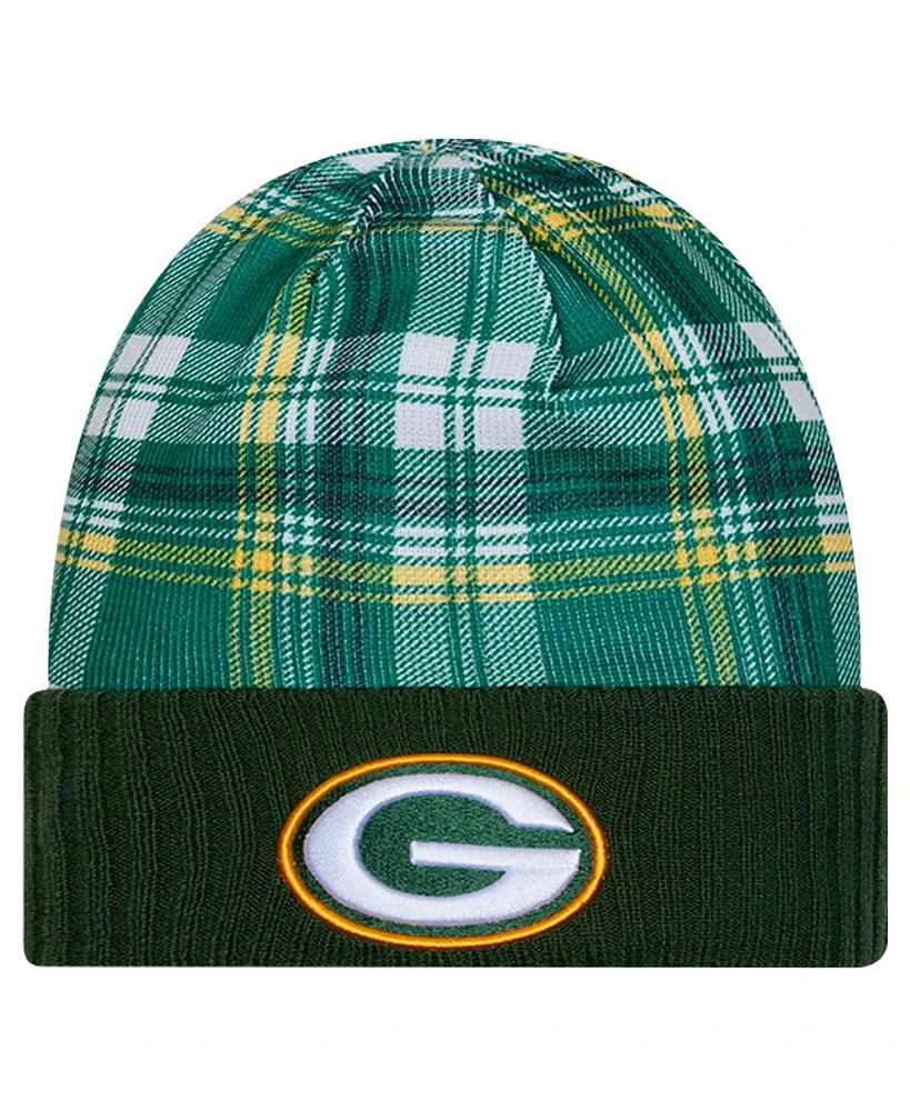 New Era Men's Green Green Bay Packers Sideline Statement Cuffed Knit Hat