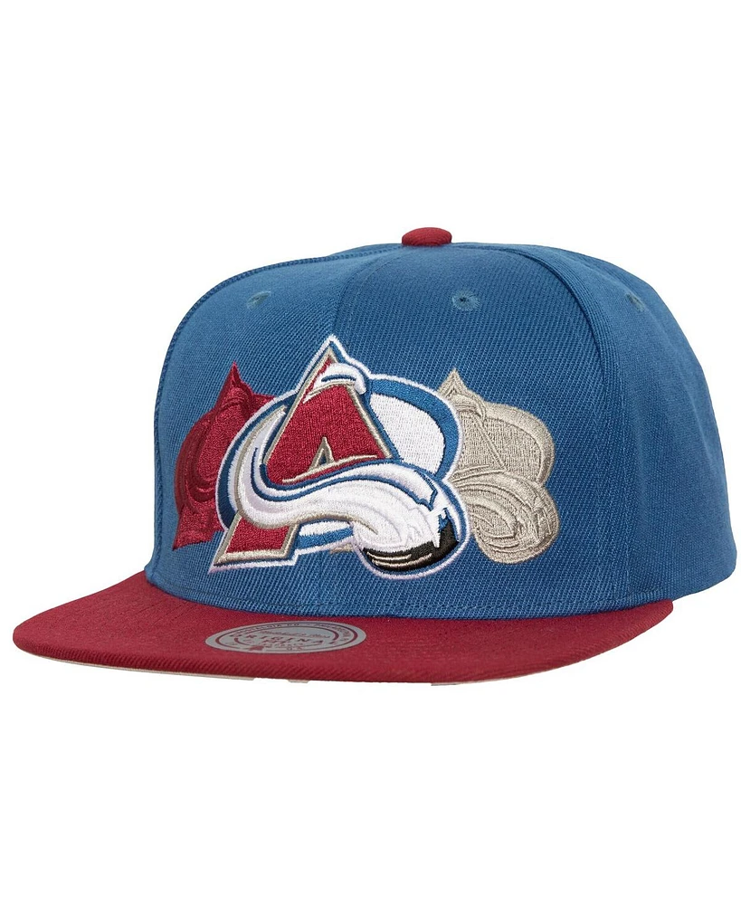 Mitchell & Ness Men's Light Blue Colorado Avalanche Soul Triple Up Snapback Hat