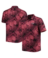 Tommy Bahama Men's Maroon Mississippi State Bulldogs Coast Luminescent Fronds IslandZone Button-Up Camp Shirt