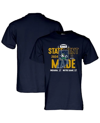 Blue 84 Men's Navy Notre Dame Fighting Irish 2024 College Football Playoff First Round Statement Made Score T-Shirt